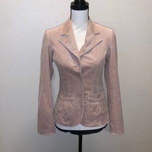 H&M light purple corduroy 2 button blazer